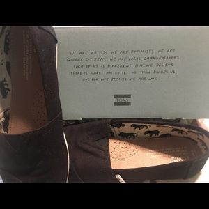 Black Canvas slip ons